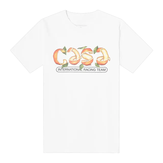 Casablanca Orange Peel T-Shirt White — Authentic T-Shirts at CLZTURE