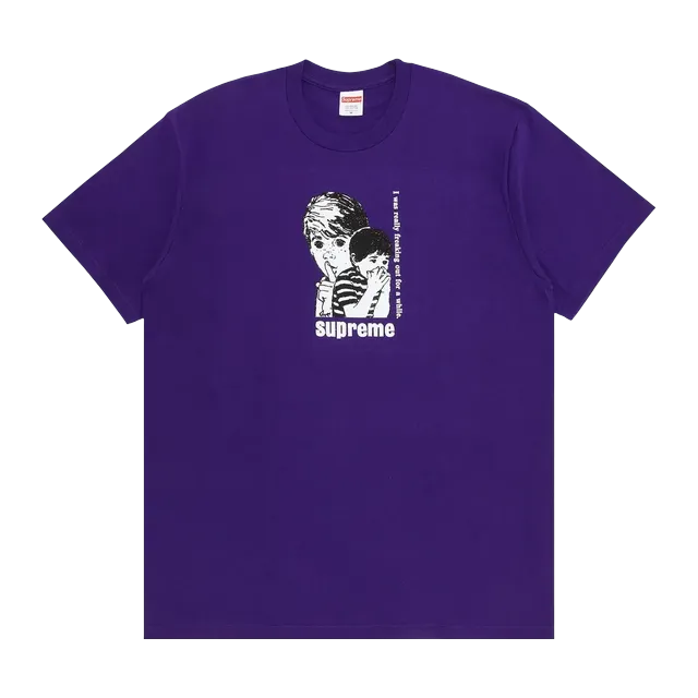 Supreme Freaking Out T-Shirt Purple — Authentic Supreme in stock at CLZTURE