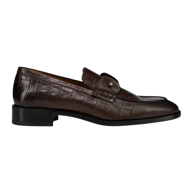 Christian Louboutin Chambelimoc Croco Brown — Authentic Shoes & Footwear at CLZTURE