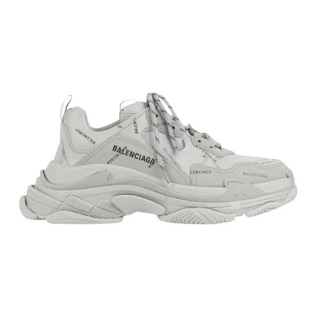 Balenciaga Triple S Allover Logo Grey — Authentic at CLZTURE