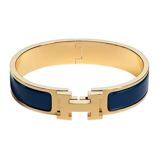Hermès Bracelet Clic h Navy — Authentic Hermès in stock at CLZTURE