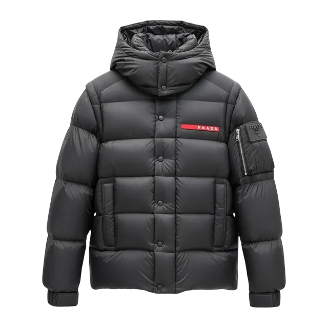 Prada Puffer Jacket Re-Nylon Black — Authentic Jackets & Outerwear at CLZTURE