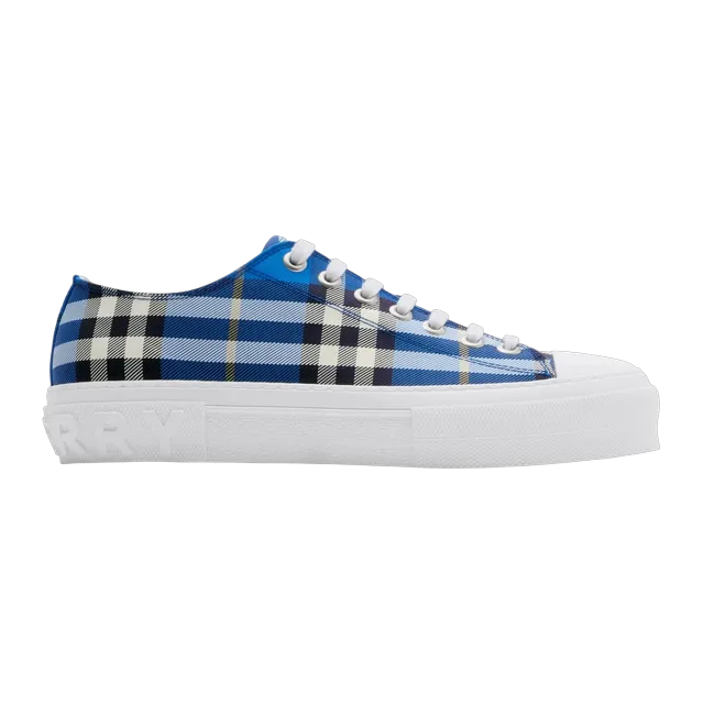 Burberry Sneakers Check Blue — Authentic Shoes & Footwear at CLZTURE