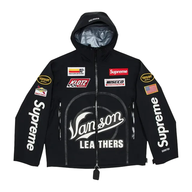 Supreme Vanson Leathers x Gore-Tex Shell Jacket Black — Authentic Jackets & Outerwear at CLZTURE