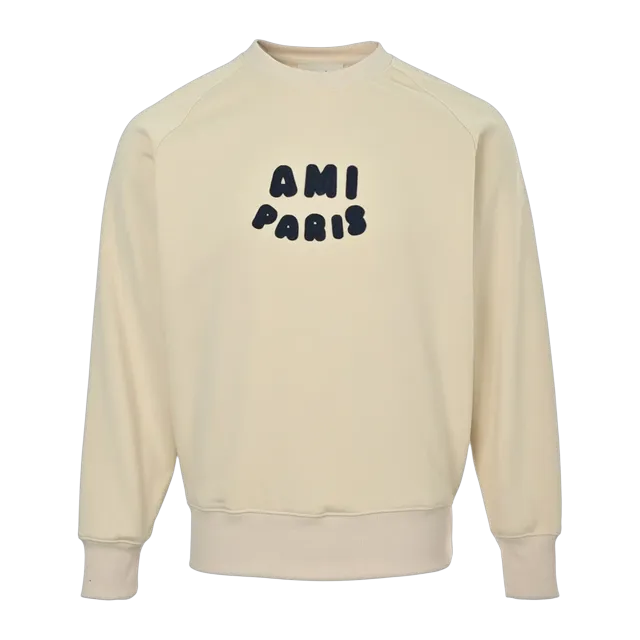 Sweater Ami Paris Beige — Authentic Hoodies & Sweats at CLZTURE