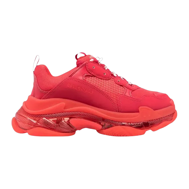 Balenciaga Triple S Clear Sole Red White Laces — Authentic Shoes & Footwear at CLZTURE