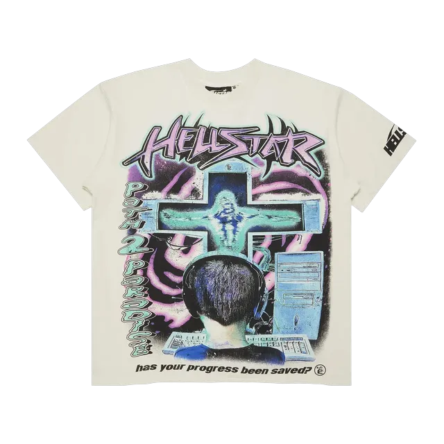 Hellstar Online T-Shirt White — Authentic Hellstar in stock at CLZTURE