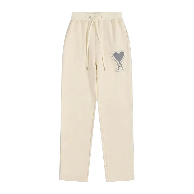 AMI Paris Big Logo Pants Beige — Authentic Pants & Trousers at CLZTURE