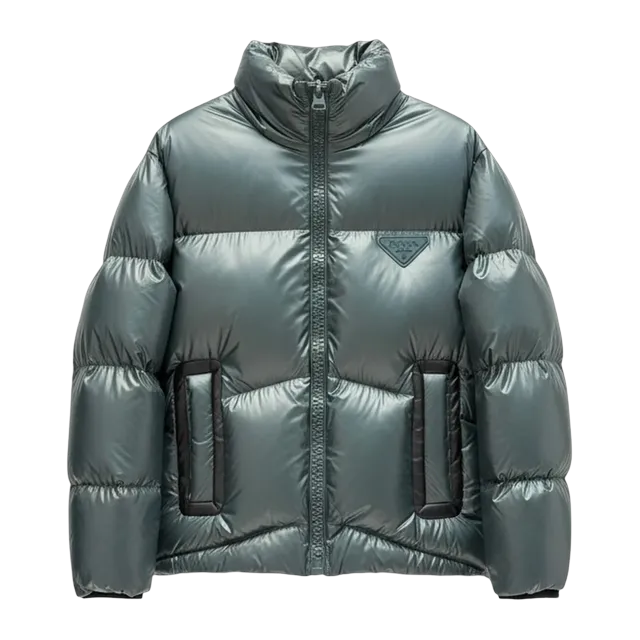 Prada Puffer Jacket Re-Nylon Green — Authentic Jackets & Outerwear at CLZTURE