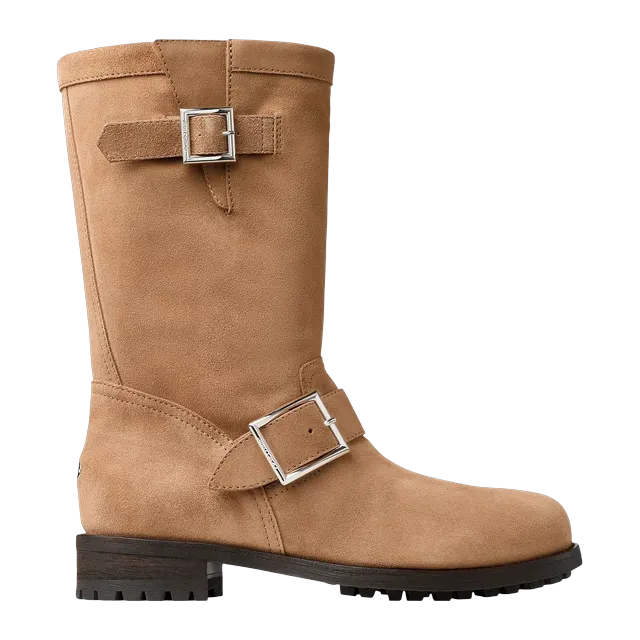 Jimmy Choo Biker Mid Brown — Authentic Boots at CLZTURE