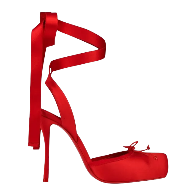 Christian Louboutin Cassia Lace Up 100Mm Red — Authentic Shoes & Footwear at CLZTURE
