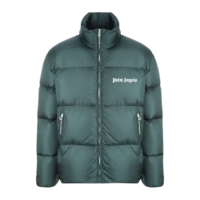 Jacket Duvet Palm Angels Classic Track Green/White — Authentic Jackets & Outerwear at CLZTURE