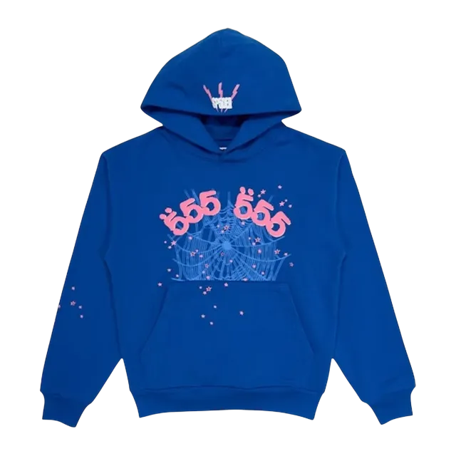 Sp5der Angel Number Hoodie Blue — Authentic at CLZTURE