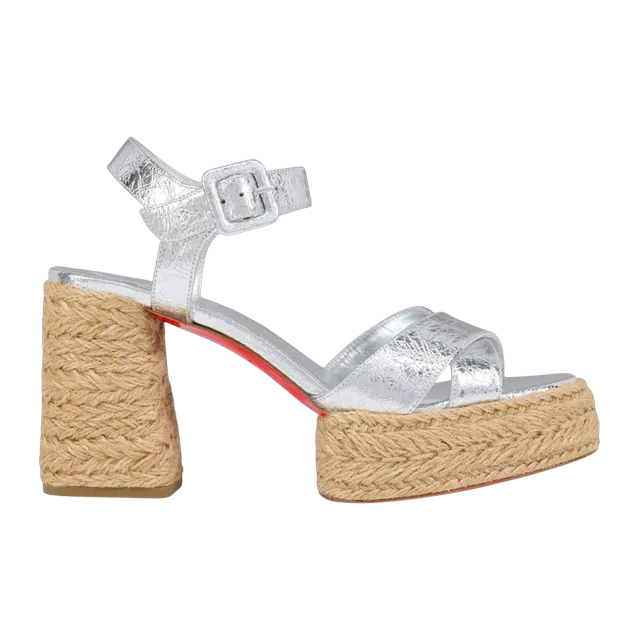 Christian Louboutin Calakala Silver — Authentic Shoes & Footwear at CLZTURE