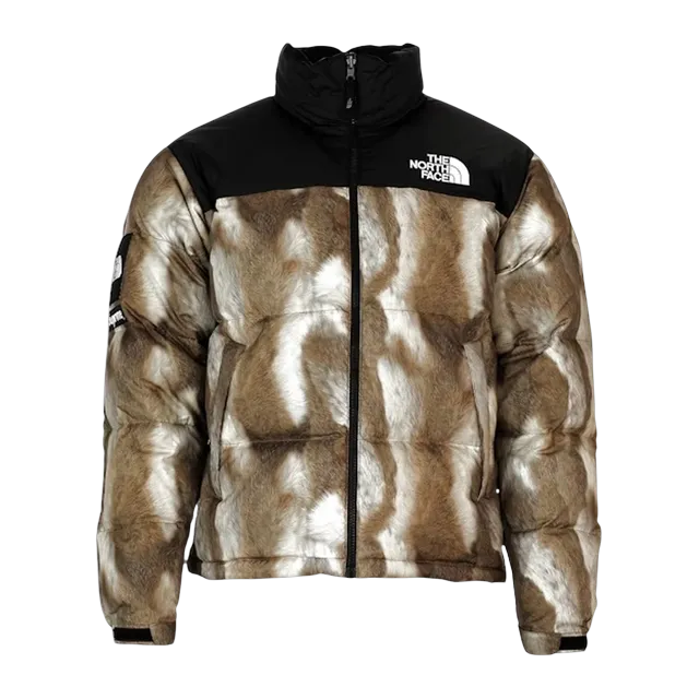 The North Face Supreme x Fur Print Nuptse Brown — Authentic The North Face in stock at CLZTURE