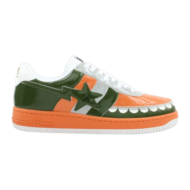 BAPE Kaws x Bapesta Fs-029 Low Chompers – Orange Green — Authentic Shoes & Footwear at CLZTURE