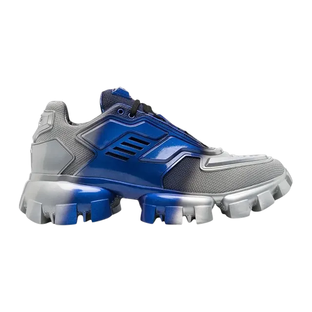 Prada Cloudbust Thunder Knit Anthracite Royal Blue — Authentic Shoes & Footwear at CLZTURE