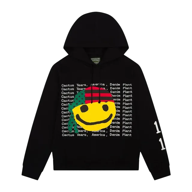 Denim Tears Cactus Plant Flea Market x Cactus Tears Hoodie Black — Authentic Hoodies & Sweats at CLZTURE