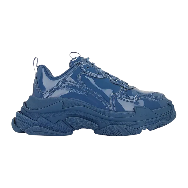 Balenciaga Triple S Blue Patent — Authentic Shoes & Footwear at CLZTURE