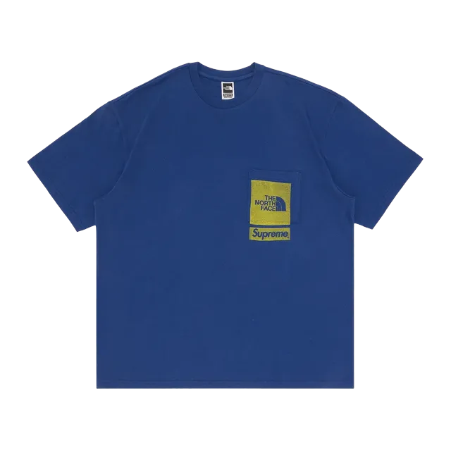 Supreme x Printed Pocket T-Shirt Navy — Authentic Supreme in stock at CLZTURE