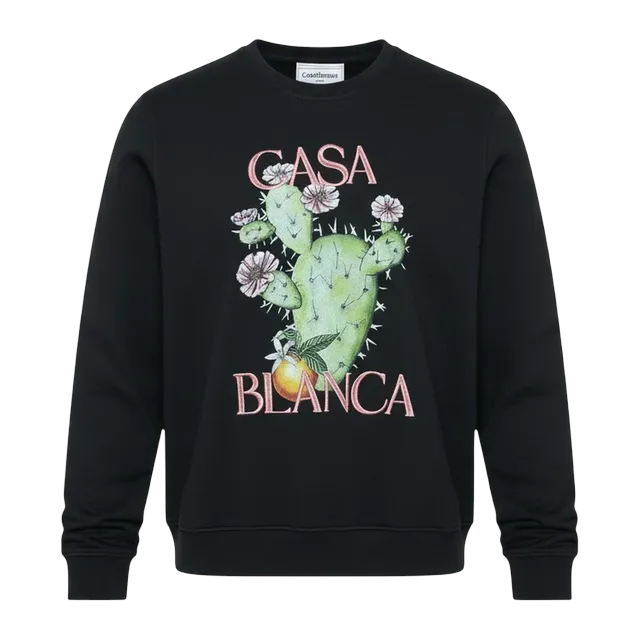 Casablanca Cactus Intarsia Black — Authentic Hoodies & Sweats at CLZTURE