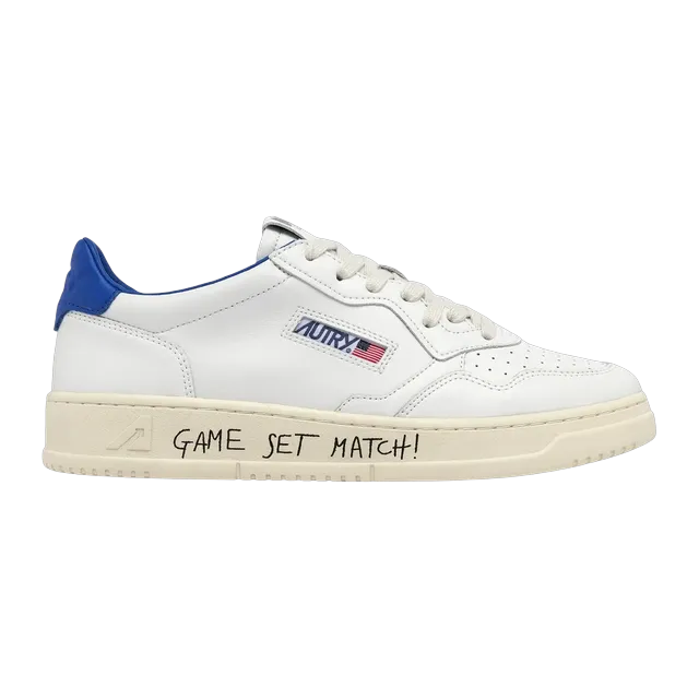 Autry Medalist Low Game Set Match White Blue — Authentic Shoes & Footwear at CLZTURE