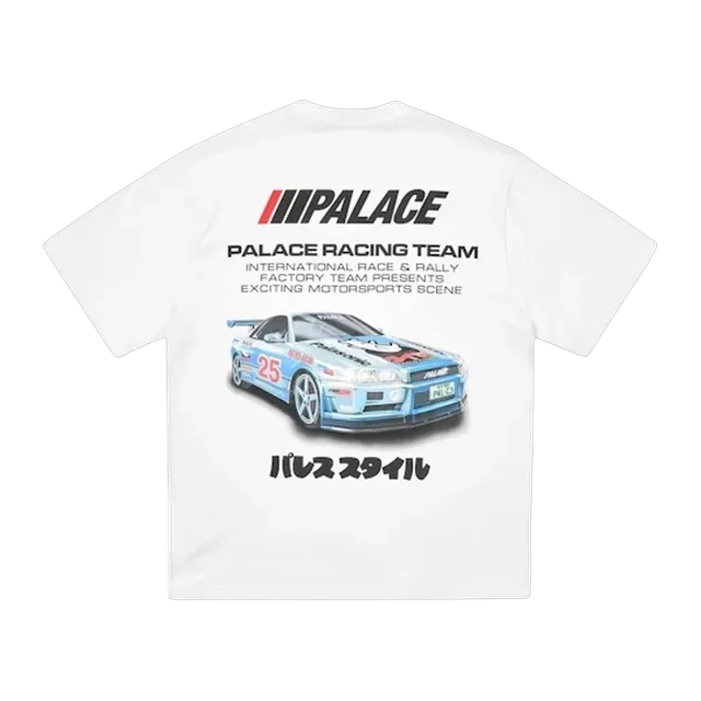 Palace Racey Team White — Authentic T-Shirts at CLZTURE