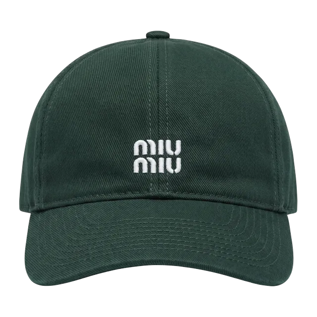 Miu Miu Cap Drill Green — Authentic Accessories at CLZTURE