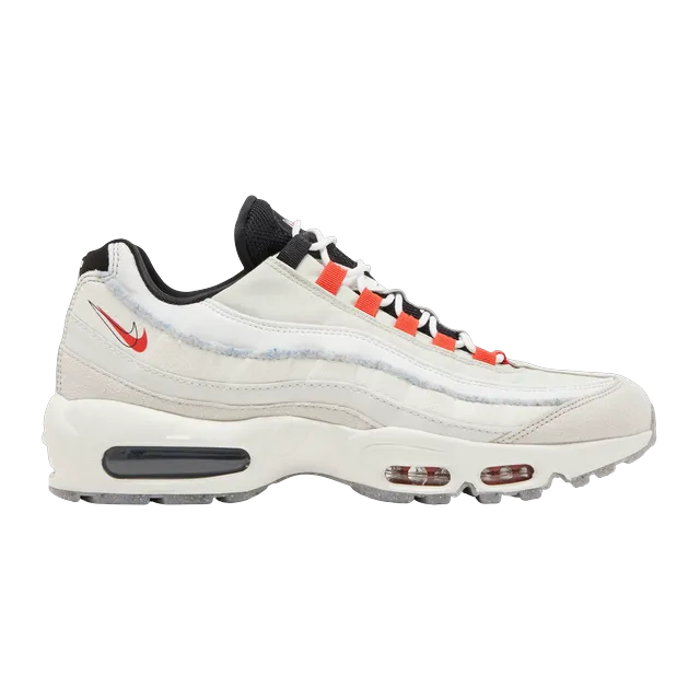Air Max 95 Double Swoosh Light Bone Habanero Red — Authentic Shoes & Footwear at CLZTURE