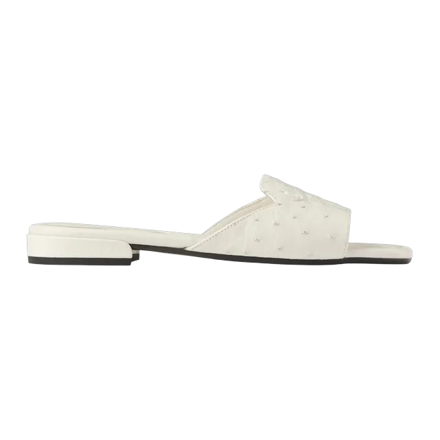 Jimmy Choo Dina Flat White — Authentic Jimmy Choo in stock at CLZTURE