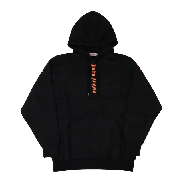 Palm Angels Logo Hooded Sweatshirt Black — Authentic Hoodies & Sweats at CLZTURE