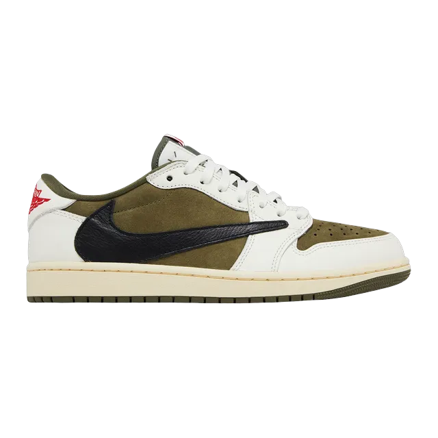 Travis Scott x Air Jordan 1 Low OG Reverse Olive — Authentic Shoes & Footwear at CLZTURE