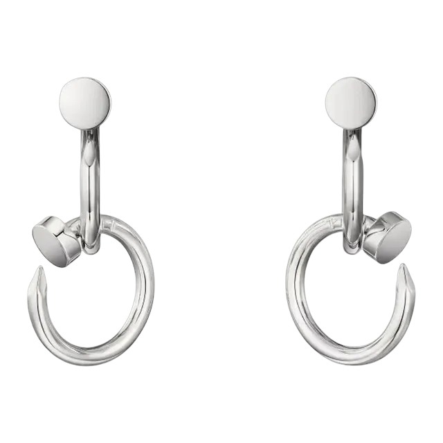 Cartier Earrings Juste Un Clou Double Silver — Authentic Jewelry at CLZTURE