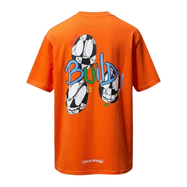Chrome Hearts T-Shirt Build Logo Orange — Authentic Chrome Hearts in stock at CLZTURE