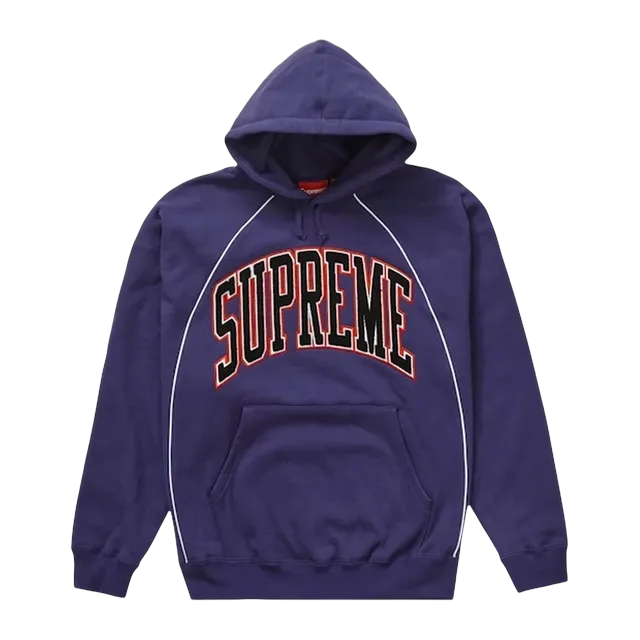 Supreme Boxy Piping Arc Hooded Purple — Authentic Hoodies & Sweats at CLZTURE