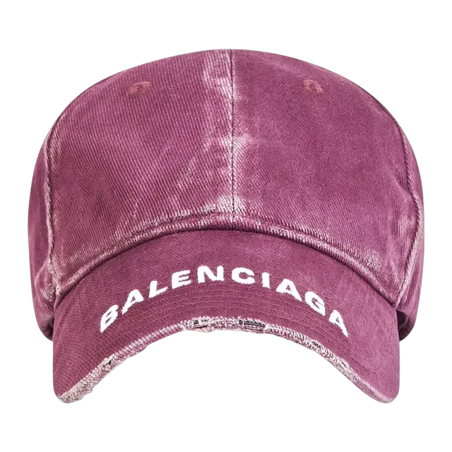 Balenciaga Logo Visor Cap Grape/White — Authentic Balenciaga in stock at CLZTURE