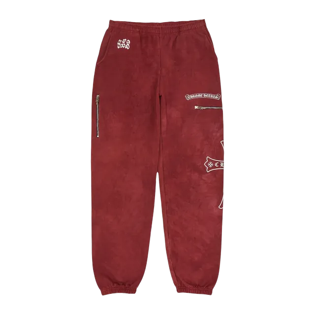 Chrome Hearts Drake Friends & Family Cross Sweatpants Red — Authentic Chrome Hearts in stock at CLZTURE