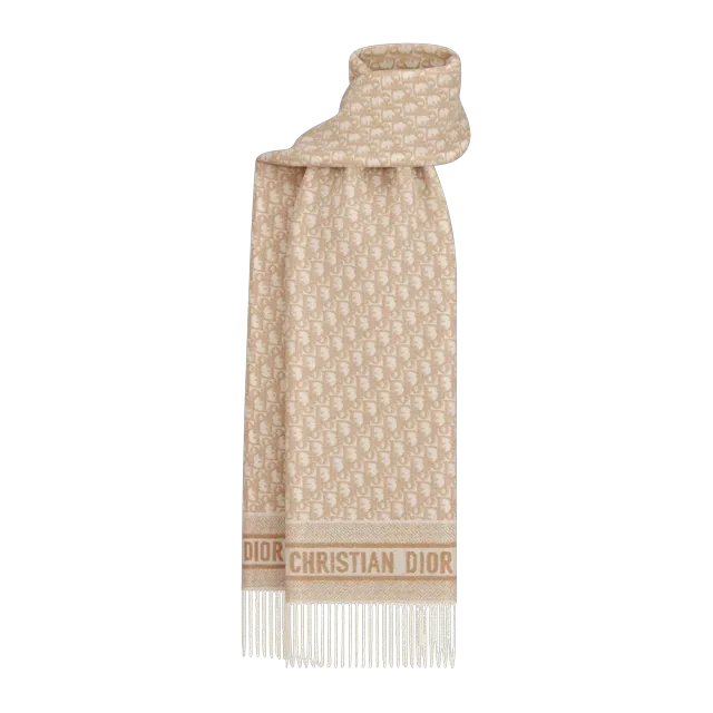 Dior Scarf Oblique Neutral — Authentic Accessories at CLZTURE