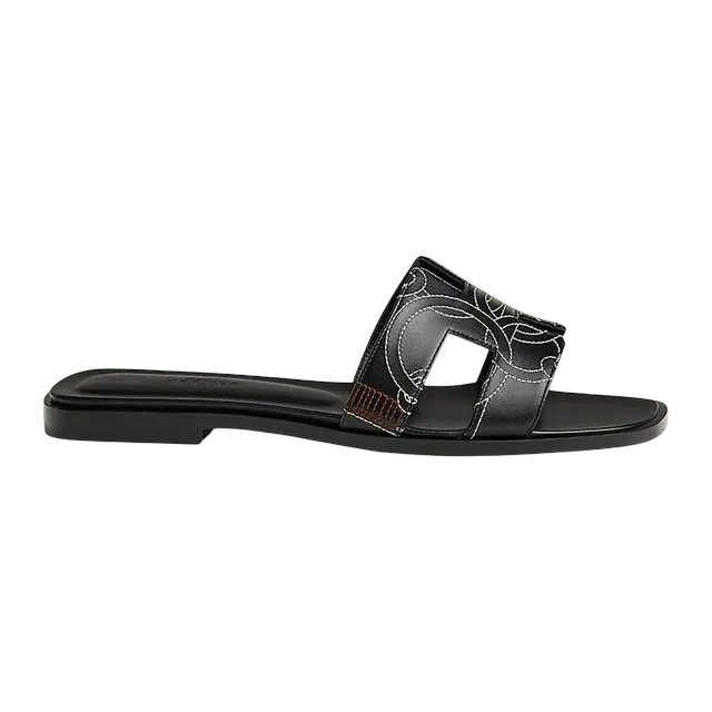 Hermès Oran Black — Authentic Shoes & Footwear at CLZTURE