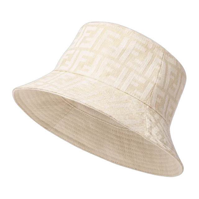 FENDI Bucket Hat jacquard FF Neutral — Authentic Accessories at CLZTURE