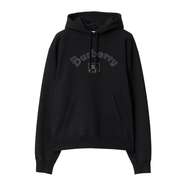 Burberry Hoodie Cotton à Logo Gothic Black — Authentic at CLZTURE
