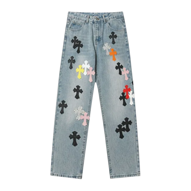 Chrome Hearts Cross Patch Jeans Multi — Authentic Chrome Hearts in stock at CLZTURE