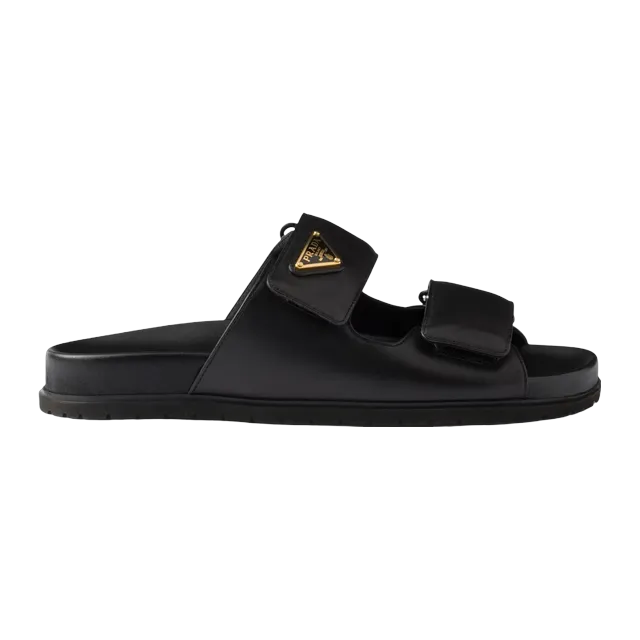 Prada Nappa Leather Slides Black — Authentic Shoes & Footwear at CLZTURE