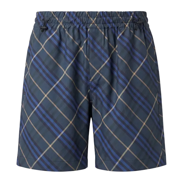 Burberry Shorts De Bain à Carreaux Blue — Authentic Swimwear at CLZTURE