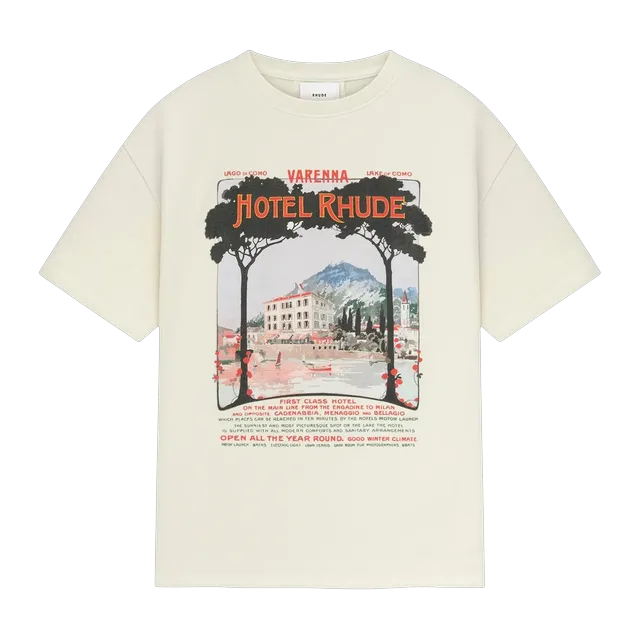 Hotel De Rhude T-Shirt White — Authentic Rhude in stock at CLZTURE