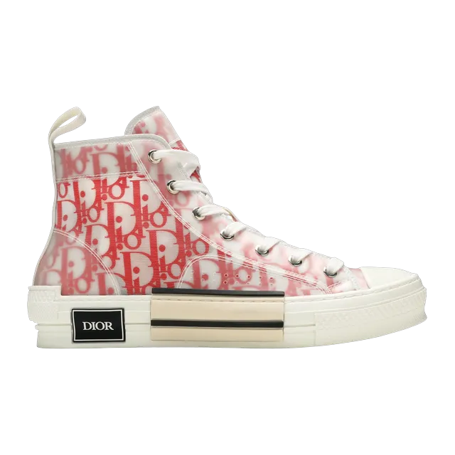 Dior Sneakers B23 Haute Oblique White Red — Authentic Shoes & Footwear at CLZTURE