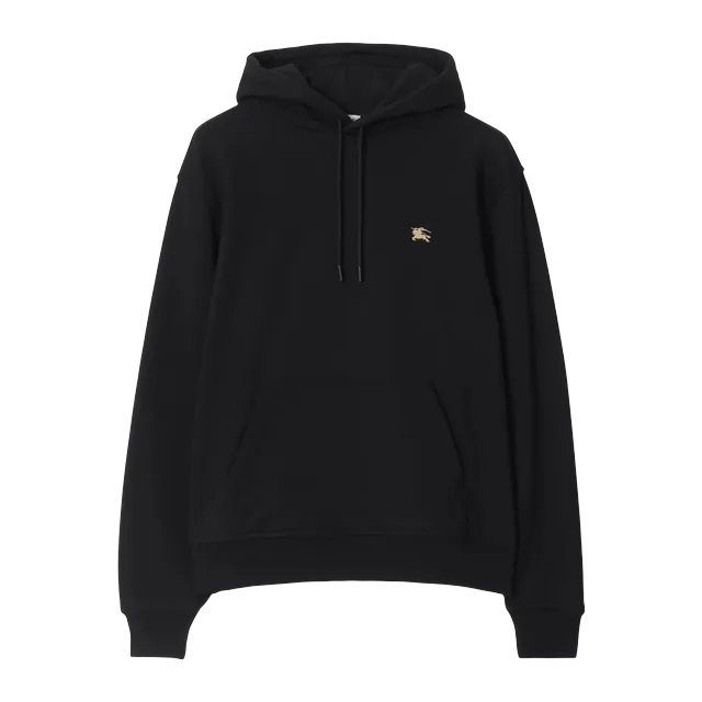 Burberry Hoodie Cotton Knight Black — Authentic Burberry in stock at CLZTURE