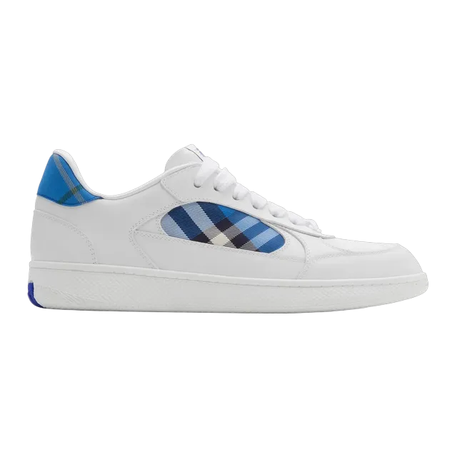 Burberry Sneakers Terrace Leather Check White — Authentic Shoes & Footwear at CLZTURE