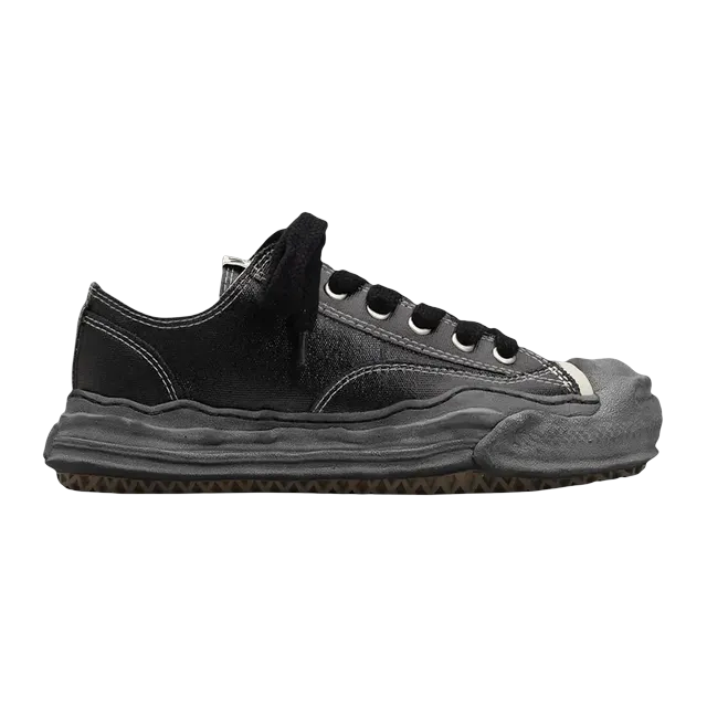 Mihara Yasuhiro Hank Og Sole Silicon Coating Canvas Low Black — Authentic Shoes & Footwear at CLZTURE