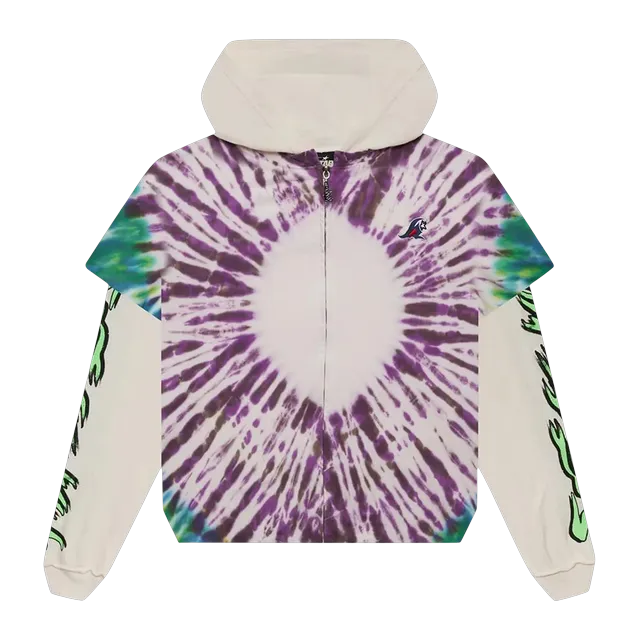 Hellstar Tye-Dye Zip-Up Hoodie Multicolor — Authentic Hellstar in stock at CLZTURE